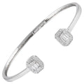 Emerald Lab Diamond ( 1 ct. tw) Open Bangle Bracelet 18K Gold