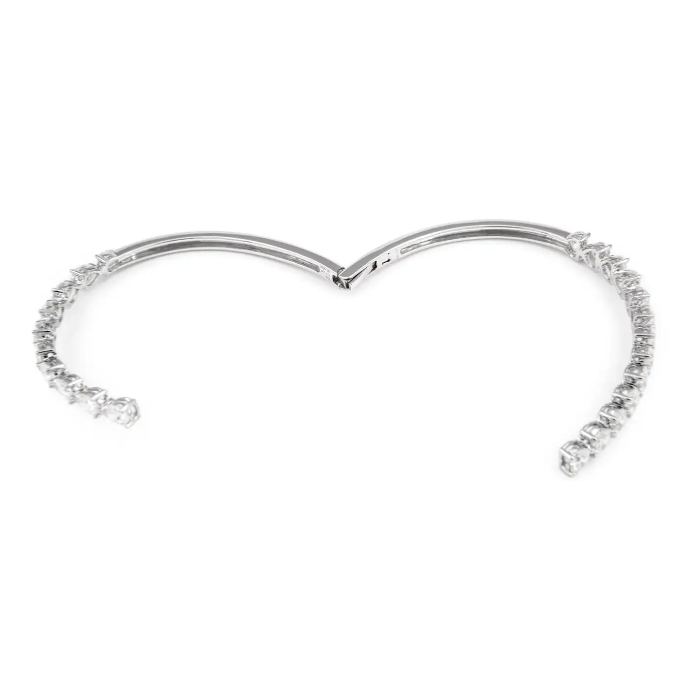 Pear & Heart Lab Diamond ( 3.5 ct. tw) Bangle Bracelet 18K Gold