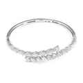 Pear & Heart Lab Diamond ( 3.5 ct. tw) Bangle Bracelet 18K Gold