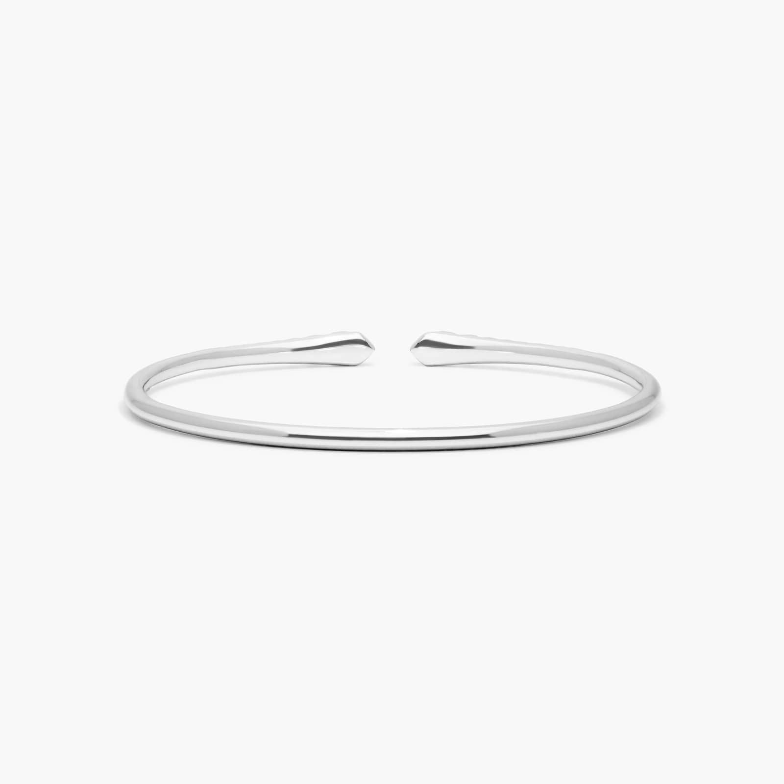Graduated Pave Lab Diamond ( 1.5 ct. tw) Open Bangle Bracelet 18K Gold