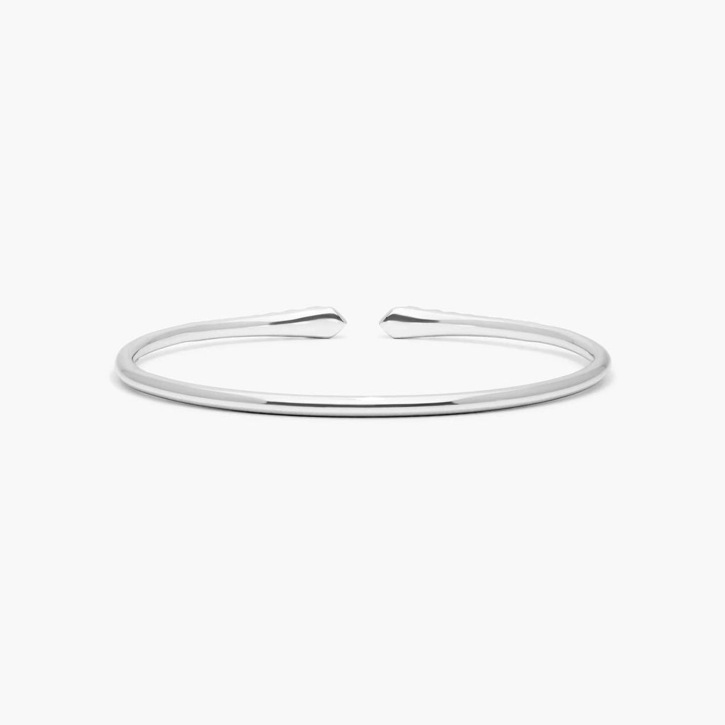 Graduated Pave Lab Diamond ( 1 ct. tw) Open Bangle Bracelet 18K Gold