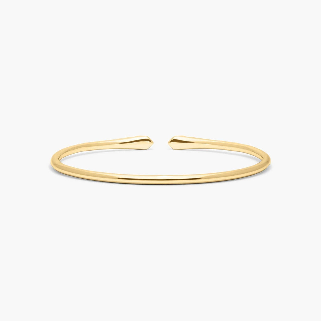 Graduated Pave Lab Diamond ( 1.5 ct. tw) Open Bangle Bracelet 18K Gold