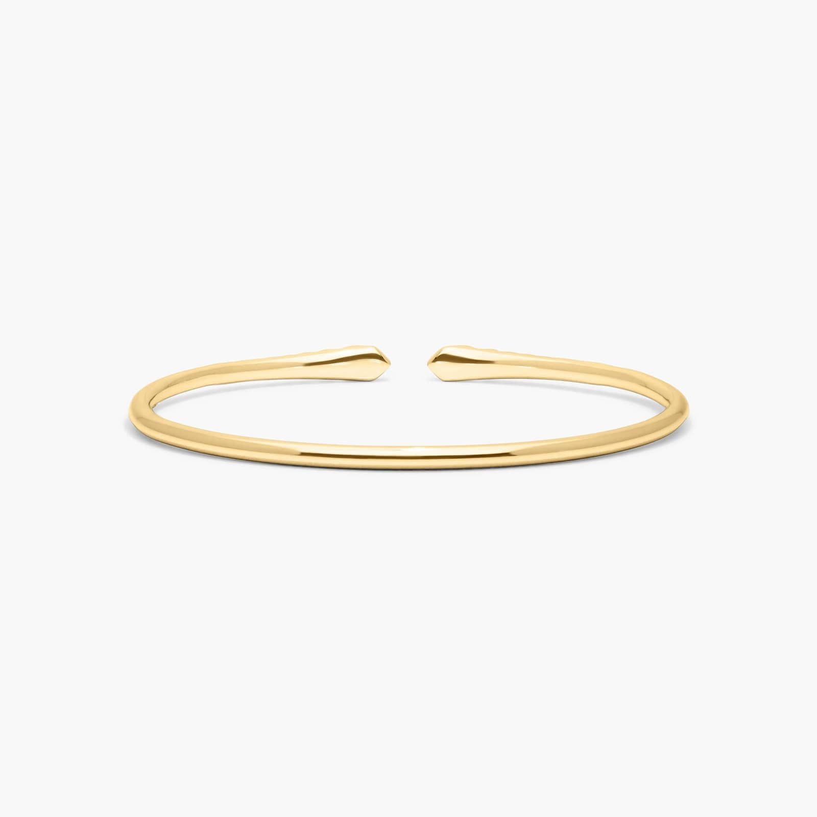 Graduated Pave Lab Diamond ( 1.5 ct. tw) Open Bangle Bracelet 18K Gold