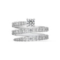 Amin Triple Band Unique Lab Grown Diamond Engagement Ring in 18k Gold - Round - 1 ct