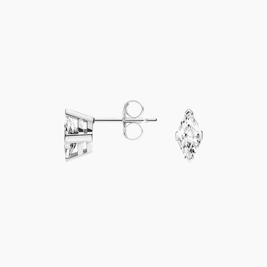 Marquise Stud Lab Diamond Earrings ( 0.25 ct * 2 ) 18K Gold