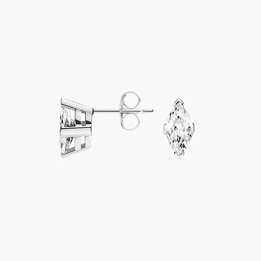 Marquise Stud Lab Diamond Earrings ( 0.35 ct * 2 ) 18K Gold