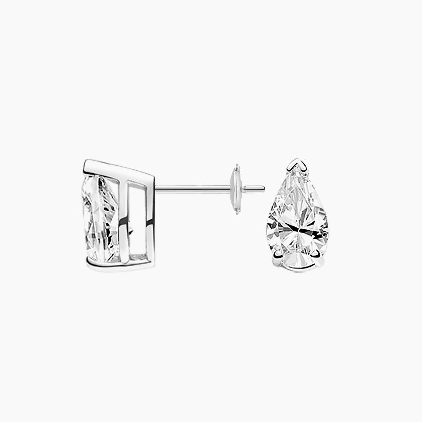 Pear Stud Lab Diamond Earrings ( 1 ct * 2 ) 18K Gold