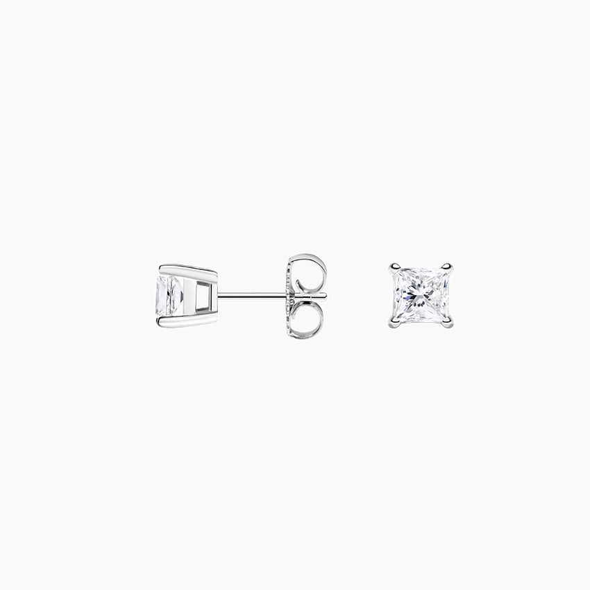 Princess Stud Lab Diamond Earrings ( 0.12 ct * 2 ) 18K Gold