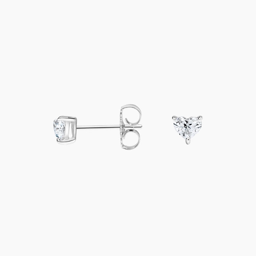 Heart Stud Lab Diamond Earrings ( 0.12 ct * 2 ) 18K Gold