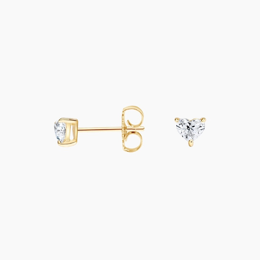 Heart Stud Lab Diamond Earrings ( 0.12 ct * 2 ) 18K Gold