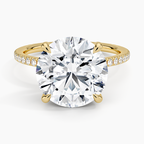 ecomposer-view with diamond shape-round, ecomposer-metal type-yellow-gold-18k