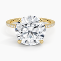 ecomposer-view with diamond shape-round, ecomposer-metal type-yellow-gold-18k