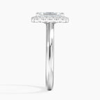 18K Solid Gold Solitaire Halo Ring