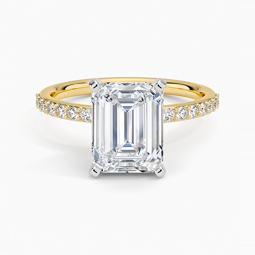 ecomposer-view with diamond shape-emerald,ecomposer-size-2-ct,ecomposer-metal type-yellow-gold-18k
