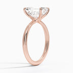 18K Solid Gold Solitaire Lab Diamond Ring
