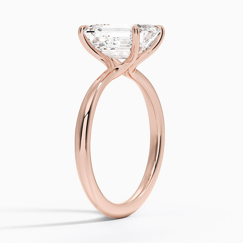 18K Solid Gold Solitaire Lab Diamond Ring
