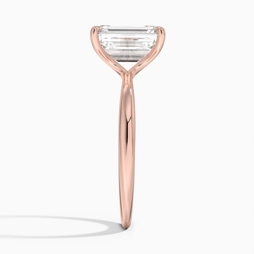 18K Solid Gold Solitaire Lab Diamond Ring