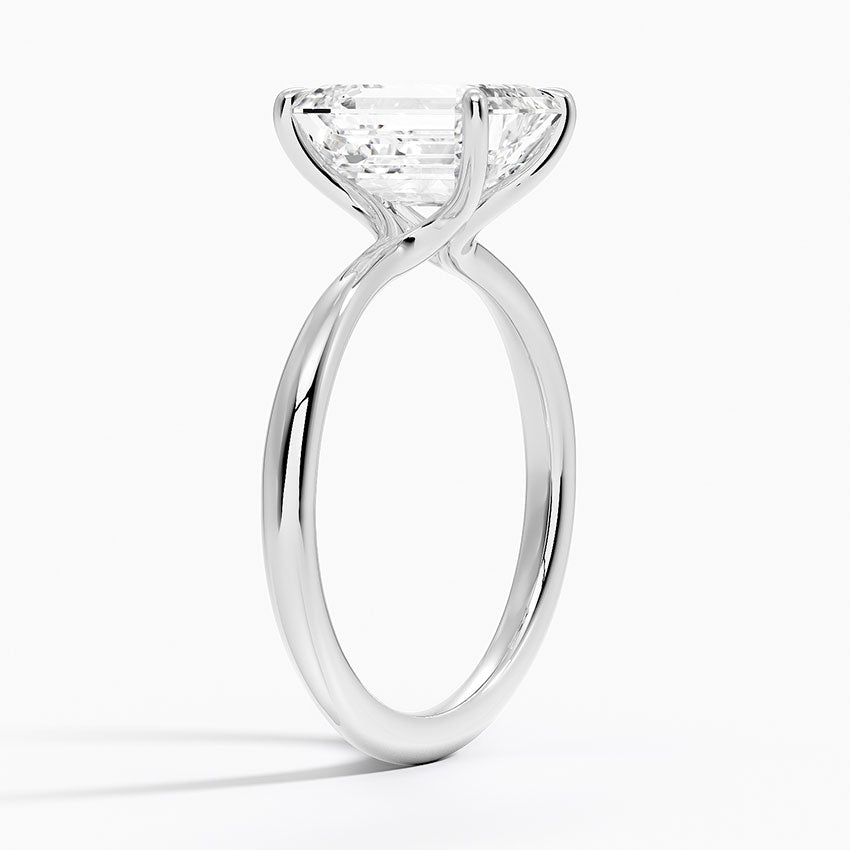 18K Solid Gold Solitaire Lab Diamond Ring
