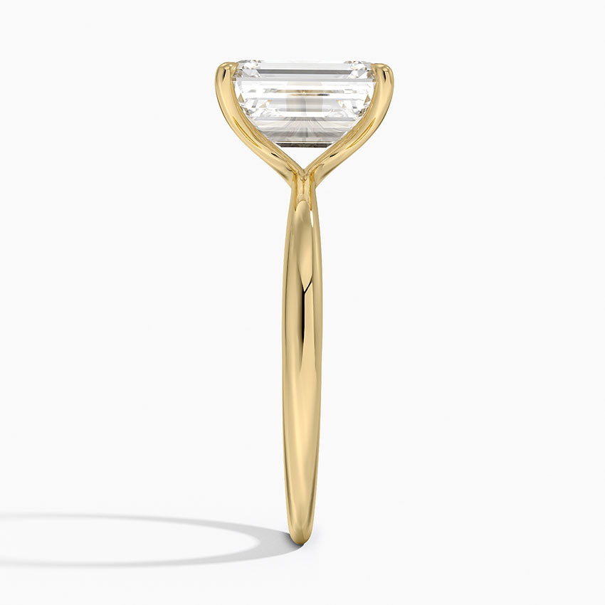18K Solid Gold Solitaire Lab Diamond Ring