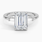 18K Solid Gold Trilogy Lab Diamond Engagement Ring