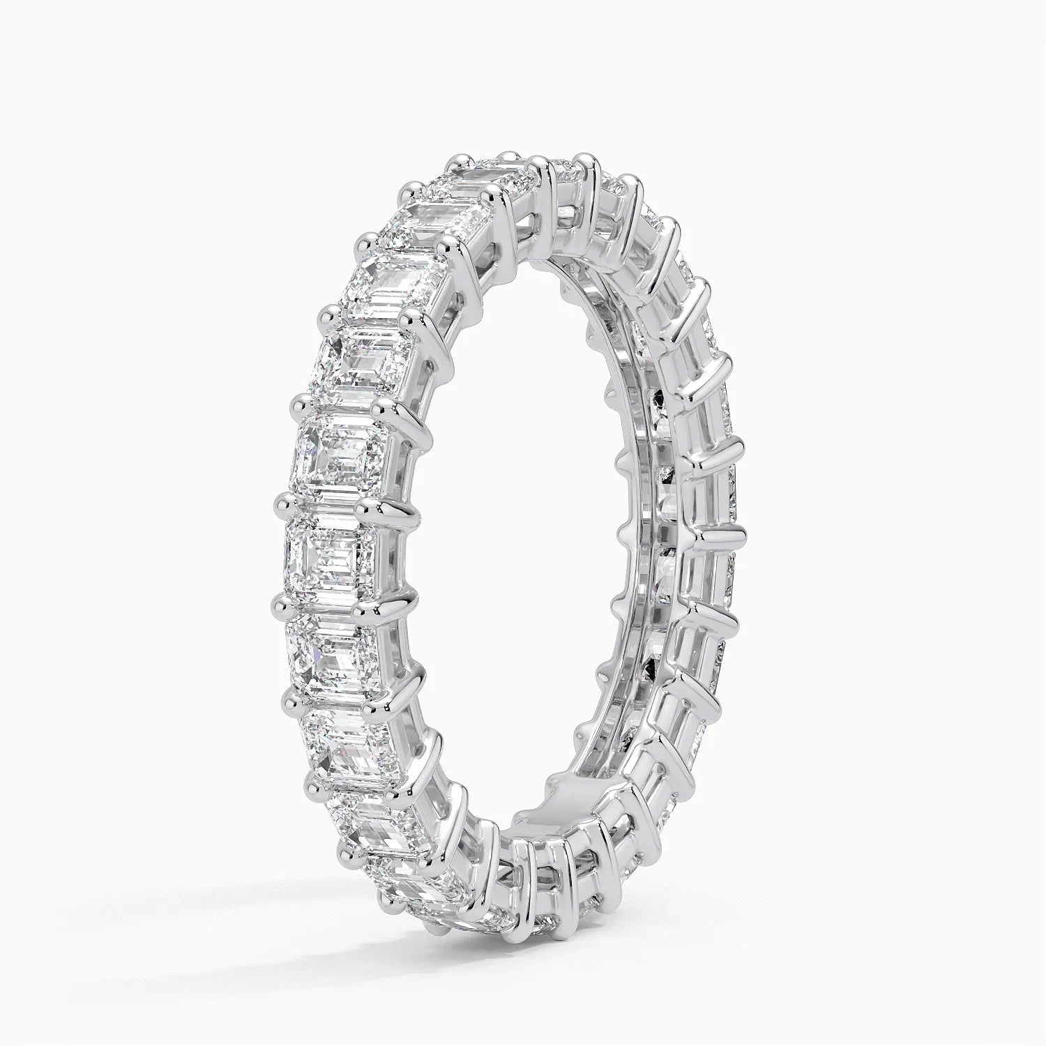 Eternity Lab Grown Diamond Band Ring 18K Gold  - Emerald