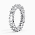 18K Solid Gold Emerald Eternity Lab Diamond Band