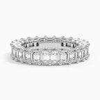 18K Solid Gold Emerald Cut Lab Diamond Ring