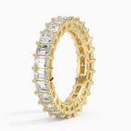 18K Solid Gold Emerald Cut Lab Diamond Ring