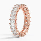 18K Solid Gold Emerald Cut Lab Diamond Ring