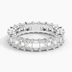 18K Solid Gold Emerald Lab Diamond Eternity Band