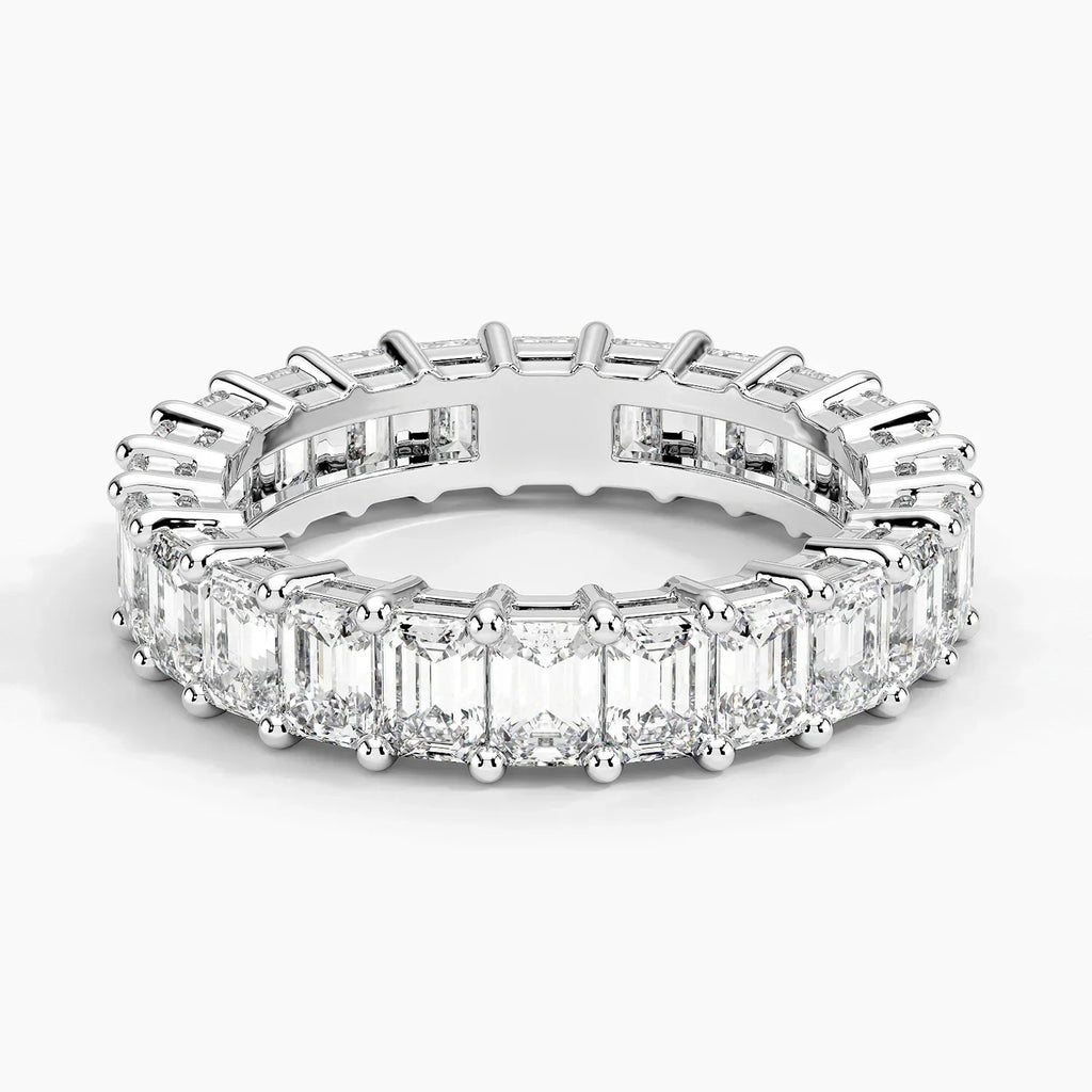Eternity Lab Grown Diamond Band Ring 18K Gold  - Emerald