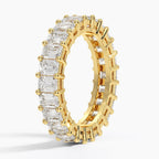 18K Solid Gold Emerald Cut Lab Diamond Ring
