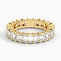 18K Solid Gold Emerald Cut Lab Diamond Ring