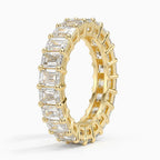 18K Solid Gold Emerald Cut Lab Diamond Ring
