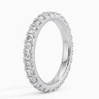 18K Solid Gold Radiant Cut Lab Diamond Band
