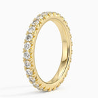 18K Solid Gold Round Lab Diamond Forever Band