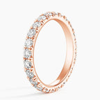 18K Solid Gold Round Lab Diamond Forever Band
