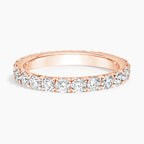 18K Solid Gold Round Lab Diamond Wedding Band