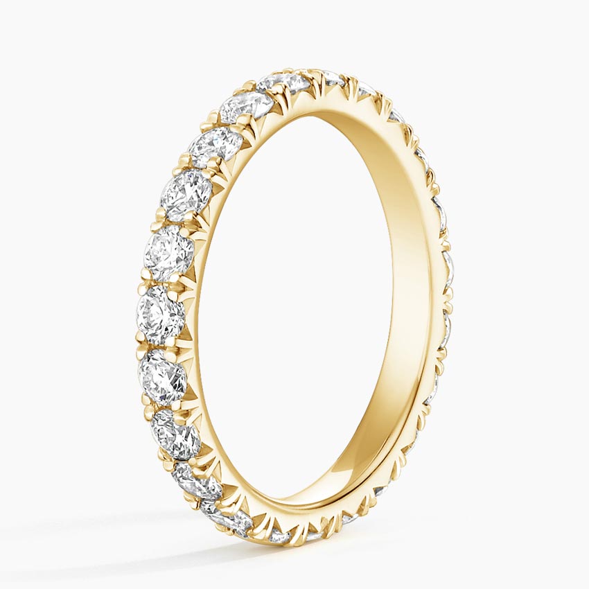 Eternity Lab Grown Diamond Band Ring 18K Gold - Round