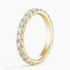 18K Solid Gold Round Lab Diamond Forever Band