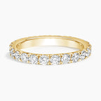 18K Solid Gold Round Lab Diamond Wedding Band