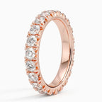 18K Solid Gold Radiant Cut Lab Diamond Band