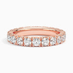 18K Solid Gold Round Lab Diamond Wedding Band