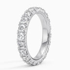 18K Solid Gold Radiant Cut Lab Diamond Band