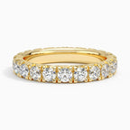 18K Solid Gold Round Lab Diamond Forever Band