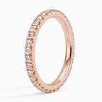 18K Solid Gold Round Lab Diamond Wedding Band