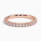18K Solid Gold Round Lab Diamond Wedding Band