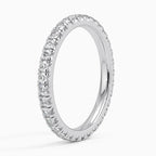 18K Solid Gold Round Lab Diamond Wedding Band