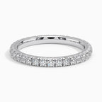 18K Solid Gold Round Lab Diamond Forever Band