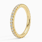 18K Solid Gold Round Lab Diamond Wedding Band
